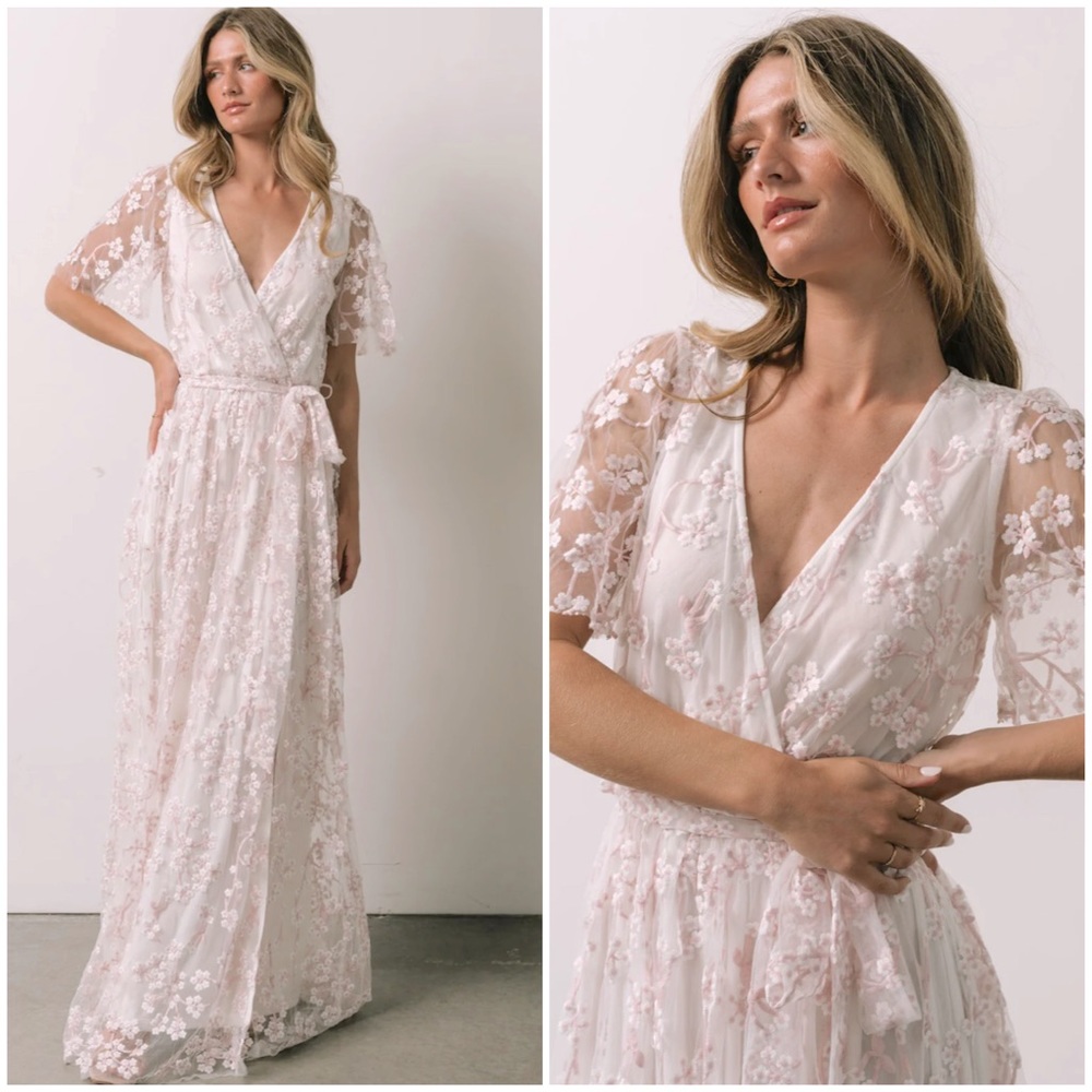 NWT BALTICBORN Marseille Embossed Maxi Dress